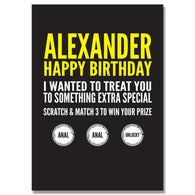 Birthday Anal Scratch Card